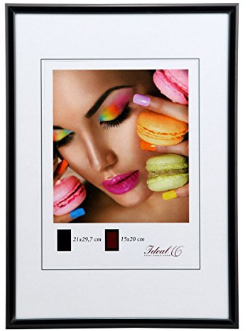 Ideal Life Kunststoff Bilderrahmen Wanddeko Collage Poster Bilder Foto Rahmen: Farbe: Schwarz | Format: 40x50