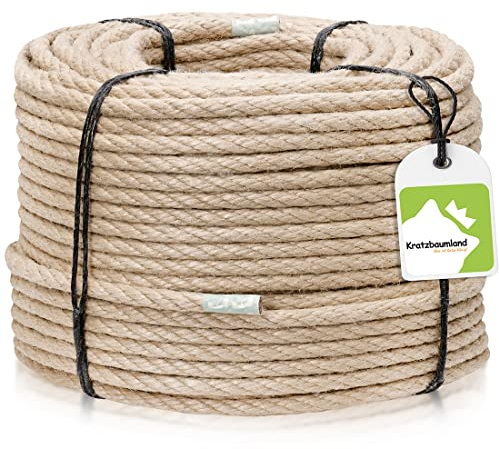 Kratzbaumland Polyhanfseil Premium-Kunst-Sisalseil 8 mm für den Außenbereich (versch. Längen) (20 Meter)