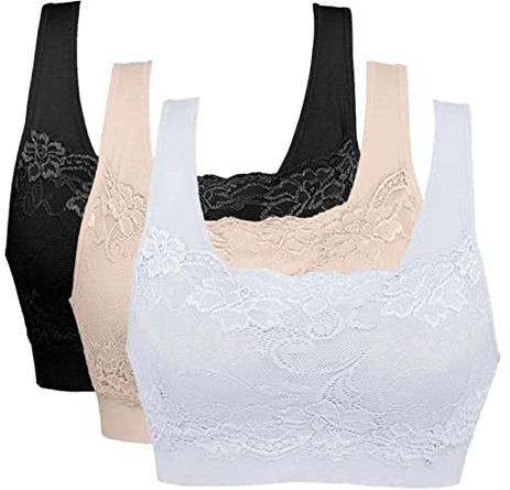 Litthing Brassière Soutien-Gorge sans Armature Dentelle Sexy Respirant Confortable pour l'Entraînement Physique Yoga pour Femme, M