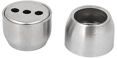 Aexit 2stk Eisenwaren Kleiderschrank Schrank Hängend Rund Stab Halterung Stütze Zubehör Fenster-Zubehör 20mm Dmr