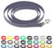 LENNIE BioThane Führstrick, 19mm breit, 2m lang, Karabinerhaken, genäht, Grau