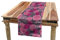 ABAKUHAUS Rosa und Grau Tischläufer, Lace gewirbelte Kreis, Esszimmer Küche Rechteckiger Dekorativer Tischläufer, 40 x 180 cm, Magenta Grau