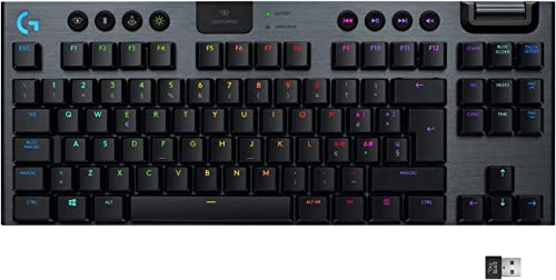Logitech G G915 LIGHTSPEED TKL Wireless Mechanical Tenkeyless Gaming Keyboard, Low Profile, GL-Tactile Switches, LIGHTSYNC RGB, +40 Hours Battery Life, Italian QWERTY – Black
