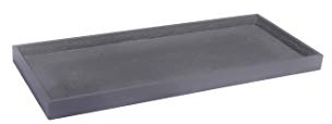 eastwest pflanzkübel TÜV-geprüfter Untersetzer Bassin aus Fiberglas in anthrazit, rechteckig - Größe (ØxH): 105x45x4,5