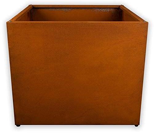 Köhko® Designer Pflanzrahmen (Ohne Boden) aus Cortenstahl als Bausatz QUADER 50x50x40 cm……