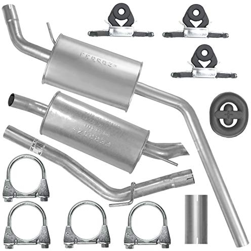 Adamot Auspuffanlage Schalldämpferset Auspuff für VW Transporter T4 IV SWB, LWB 2.5 TDI