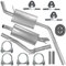 Adamot Auspuffanlage Schalldämpferset Auspuff für VW Transporter T4 IV SWB, LWB 2.5 TDI