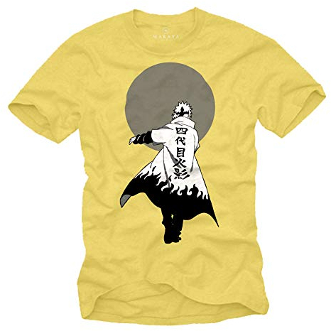 Cadeau Geek Homme - Anime Comic Tee Shirt - Gadget Manga Jaune XXL