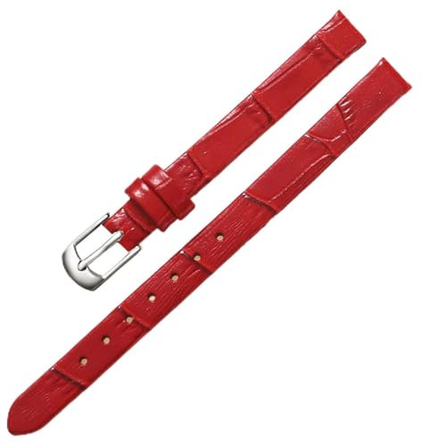 Bracelet En Cuir Exquis Pour Femme Avec Boucle Ardillon En Or Rose, Rouge-argent, 10mm