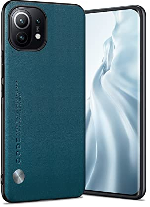Puxssul für Xiaomi Mi 11 5G Hülle, weiche TPU Kunstleder Hülle,Extrem leichte Ultraleichte Kameraschutz Lederhülle für Xiaomi Mi 11 5G (Teal)