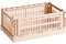 Hay Transportbox Colour Crate S aus recyceltem Polypropylen in der Farbe Powder