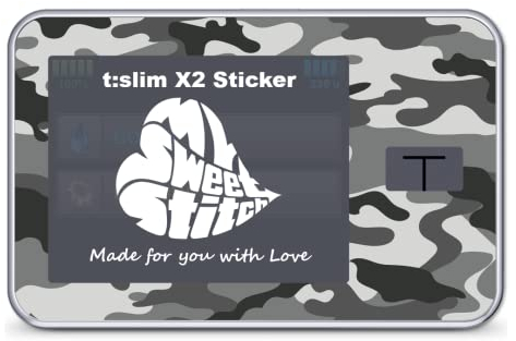 MySweetStitch | Tandem t:slim X2 Sticker | Camo Black | Made in Germany