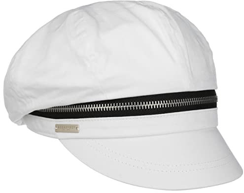 Seeberger Zip Cotton Ballonmütze Schirmmütze Schildmütze Baumwollcap Bakery-Boy-Mütze (One Size - weiß)