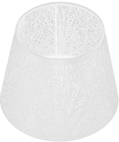 predolo Abat-Jour Moderne avec Motif d'arbres Abat-Jour en métal décoratif pour Lampe de Table lampadaire Bureau Table de Chevet Chevet, Blanche