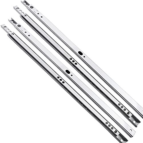 Schubladenschienen, 17mm x 342mm Auszugsschienen mit Teilauszug für Schubladen Kugelauszug Schubladenauszug Schubladen Schienensystem Möbelbeschläge (2 Paar)