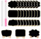 APACALI 30 Pièces Mini Ardoise Craie, Mini Tableau Ardoise Bois Mural avec Support, Etiquette Chevalet pour Marque Place, Décoration Mariage, Message Board, École Porte Nom Table, Panneau de Fête