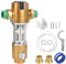Rückspülfilter mit Druckminderer, Wasser Vorfilter Sedimentfilter, Wasserfilter Wiederverwendbare, Spin Down Sediment Wasserfilter, Ausspülbarer Feinfilter für Brunnenwasser Schlauch (1/2 Gold)