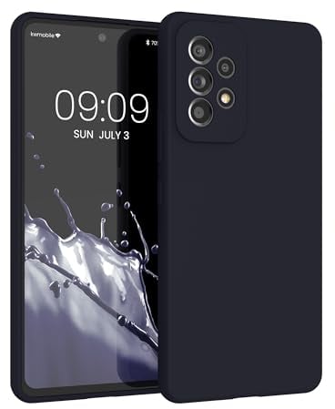 kwmobile Hülle kompatibel mit Samsung Galaxy A53 5G Hülle - Silikon Handy Case - Handyhülle weiche Oberfläche - kabelloses Laden - Deep Ocean