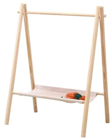 Haustier Kleiderständer Offener Kleiderschrank Hundekleidung Rack Kleidungsständer Mit Hölzerne Kleidung Rack Haustier Armoire Garderobe Perfekt Für Haustier Und Katze (Size : Triangle/Round Wood)