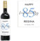 Mimi und Anton 85 Geburtstag Geschenk | Personalisiertes Flaschenetikett | Weinetikett 85 | Größe 10x12 cm | Weinlabel Happy Birthday mit Geburtstagszahl (Blau), Namen & Datum