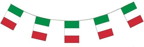 Parev Wimpelkette Italien, rechteckig, 10 m, mit 20 Flaggen