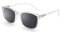 DOOViC Sunglasses Transparent/Square Smoke Lens Large Frame Eyeglasses Eye Shades for Sun/Men/Women