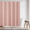 RAYNEAY Tenda da doccia in lino naturale impermeabile, 182 x 182 cm, tessuto resistente, con orlo ponderato e ganci, per bagno e vasca da bagno (rosa)