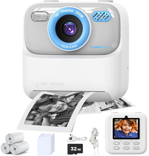 masterbee Camara de Fotos Instantaneas, Regalos de Cumpleaños para Niñas y Niños, Juguetes de Camara Fotos Infantil, Vídeo HD 1080P, Regalos para Niños de 3 a 12 Años