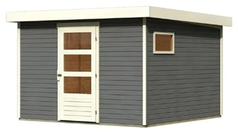 Karibu® Holz Gartenhaus | Gerätehaus aus Fichtenholz | 3,31 x 3,34 x 2,16 m | | 8,75 m²