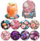 MOGTAA 8 STK Diamond Painting Untersetzer mit Halter, Diamond Painting Bunte Rose, Diamant Malerei Set Bilder Erwachsene Kinder, DIY Diamant Tassenuntersetzer mit Kork, für Home Dekor