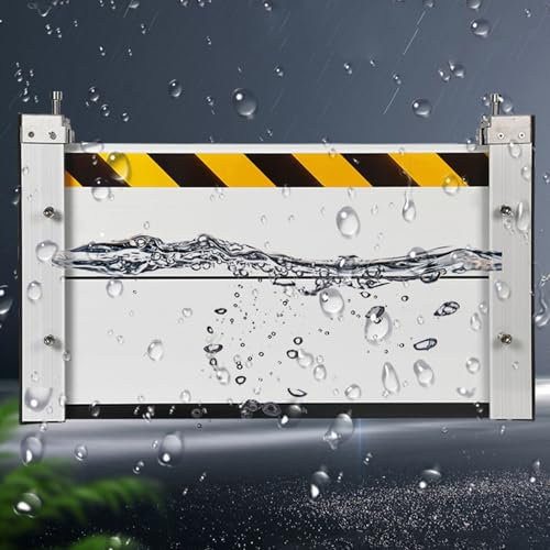Hochwasserschutzbrett, Wiederverwendbare Wasserbarrieren für Terrassentüren/Lagertüren/Haustore/Garagen | Hochleistungs-Hochwasserschutz-Dammbalkensystem aus Aluminium | Wasserabwehr im Einh