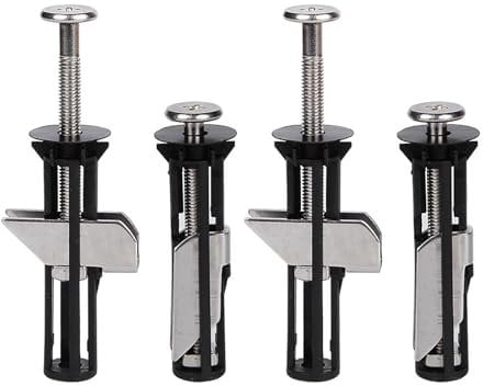 4 Stück Toilettensitz Behoben Schraube, Universal WC Sitz Befestigung, Edelstahl Schrauben für Toilettensitz mit Gummidichtung, Blindloch Befestigungen Scharniere für Toilettensitze