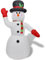Hommdiy Aufblasbarer Schneemann mit LED Weihnachten Beleuchtet Weihnachtsfigur Weihnachtsdeko Deko Figur Winter Innen Außen 240 cm