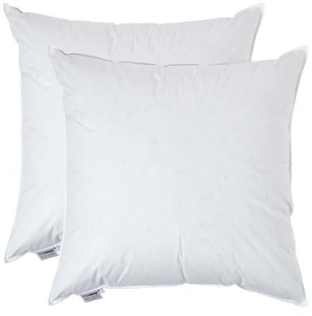 Homescapes Füllkissen 65x65 cm – 2er-Set Federkissen mit Baumwollbezug, Kissenfüllung/Innenkissen für Dekokissen wie Sofakissen, Bettkissen, Cocktailkissen & Kopfkissen
