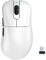 KYSONA Souris de jeu sans fil, souris ergonomique Bluetooth, souris verticale légère 57 g, autocollants antidérapants, 400-24 000 DPI, filaire et 2,4 GHz et connexion Bluetooth, Mars SE – Blanc