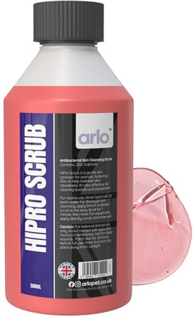 HiPRO Scrub™ - Antibacterial Skin & Wound Wash for Horses & Animals | Tea Tree Oil | Deep Cleansing & Soothing Formula for Wounds, Cuts, and Irritated Skin | 500mL