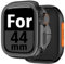 Dee Plus Metallhülle Kompatibel mit Apple Watch SE 2 (2024) 44mm Metall Case Schutzhülle, Verwandlung, Leicht, Stoßfest Hochwertig Hülle für Apple Watch Series 4/5/6/SE/SE2 (Schwarz)
