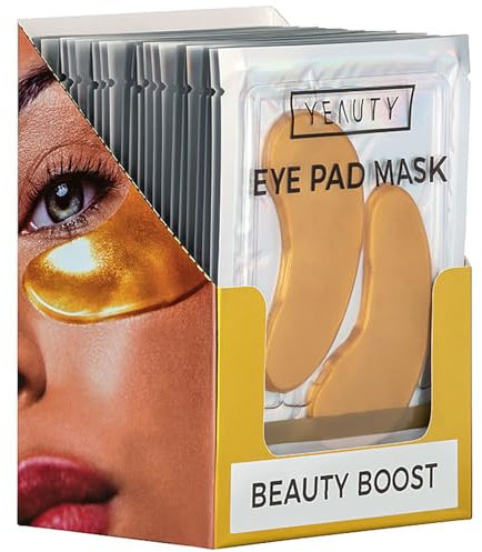 YEAUTY BEAUTY BOOST EYE PAD MASK, die superweichen Augenpads mit dem luxuriösen Anti-Aging Serum aus Ceramide, Hyaluron und Vitamin A reduziert Augenringe und glättet die Augenpartie - 25 Stück