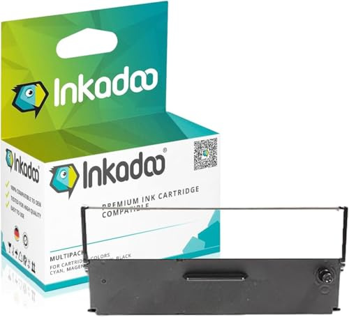 Inkadoo Kompatibel Farbband für Epson C43S0 15376 / ERC-38-BR enthält 10x Farbband Beetle 70