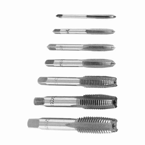RASTKY Metrisches Faden -Pollwerkzeug mit 7 Teilen M3 Bis M12 Tippt Mehrere Fäden