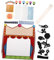 Gogogmee 1 Set Kinder Puppentheater Mit Schattenpuppenzubehör Tragbare Puppe Bühne Schattenpuppe Handwerk Geschichtenerzählen Requisiten Für Puppenspiel