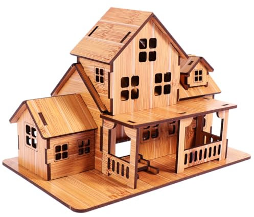 Vaguelly Casa Di Legno Da Montare Al Chiuso Di Casa Stanza Artigianato Decorazione Della Casa Delle Bambole Mini Mobili Minuscoli Case Sull'Albero Kit Di Puzzle Per La Casa