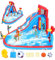 Whubefy 15 x 12 ft Inflatable Water Slide, 3-12 Big Kids Water Bounce House Park with Football Field, Slide, Splash Pool, Obstacle Course, Water Slides