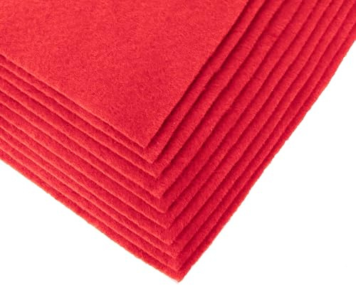 maDDma Bastelfilz Bögen 10er-Pack Flex Filz DIN A4, Stärke 1,5-2mm, Filzplatte, 50 Farben
