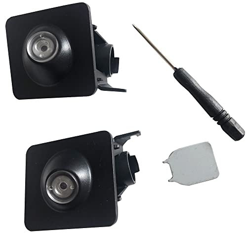 Duleutgnu 2pcs LED Seite unter Spiegel Ghost Projektor Licht Logo Willkommenslicht Auto Ersatz Rücklicht Zubehör Weiße Glaslinse (für RS Weiß square)