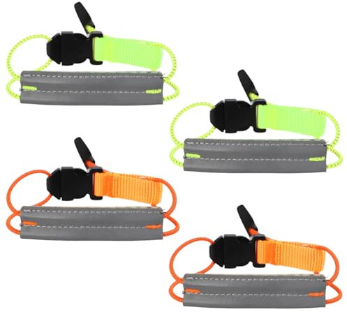 RoxNvm Serre Pantalon Velo, 4 Brassard Reflechissant Élastiques avec Boucle, Haute Visibilité Dispositifs Réfléchissants Running,Bandes Reflechissantes,pour la Course à Pied vélo Chien Marche Jogging