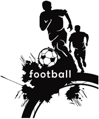 Car Sticker 14.2CM*16.9CM Football Sports Fans Soccer Boy Vinyl Stickers Decals Car Styling Black/Silver Nice-Quality