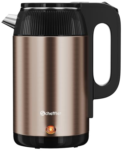 Wasserkocher Edelstahl 3 Liter Elektrischer Wasserkocher 1500W Teekocher mit 360°-Basis, BPA Frei, Trockengehschutz, Auto-Off, LED-Anzeigeleuchte Sprungdeckel Feststehendes Filtersieb, Roségold