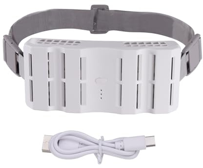 Wiederaufladbarer Größenventilator – 17 x 7 x 3 cm, kompaktes Design, ABS-Kühlgerät, batteriebetriebener Ventilator mit doppelter Luftzirkulation | Persönliche Kühlbox für den SP
