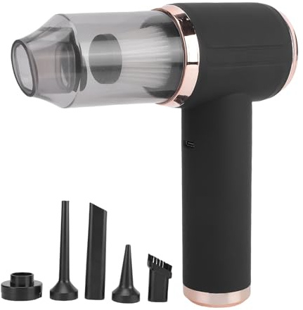 ViaGasaFamido Aspirateur à Main 4 en 1, Aspirateur de Voiture sans Fil, Brosse de Gonflage à Aspiration 45 000 PA avec Filtre HEPA Lavable, pour la Maison, Le Bureau, la Voiture, Les Voyages